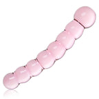 Glass Anal Beads Butt Plug Pink Curved Shaped Anal Stretcher Crystal G Spot Dildo Prostate Massager Anus Dilator Vaginal Stimula