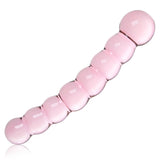 Glass Anal Beads Butt Plug Pink Curved Shaped Anal Stretcher Crystal G Spot Dildo Prostate Massager Anus Dilator Vaginal Stimula