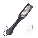 Spanking Paddle, Slut Leather SM Tool with Rivet for Extra Sensation Flirt Sex Restraint Bondage Adult Sex Toy for Couple Lover