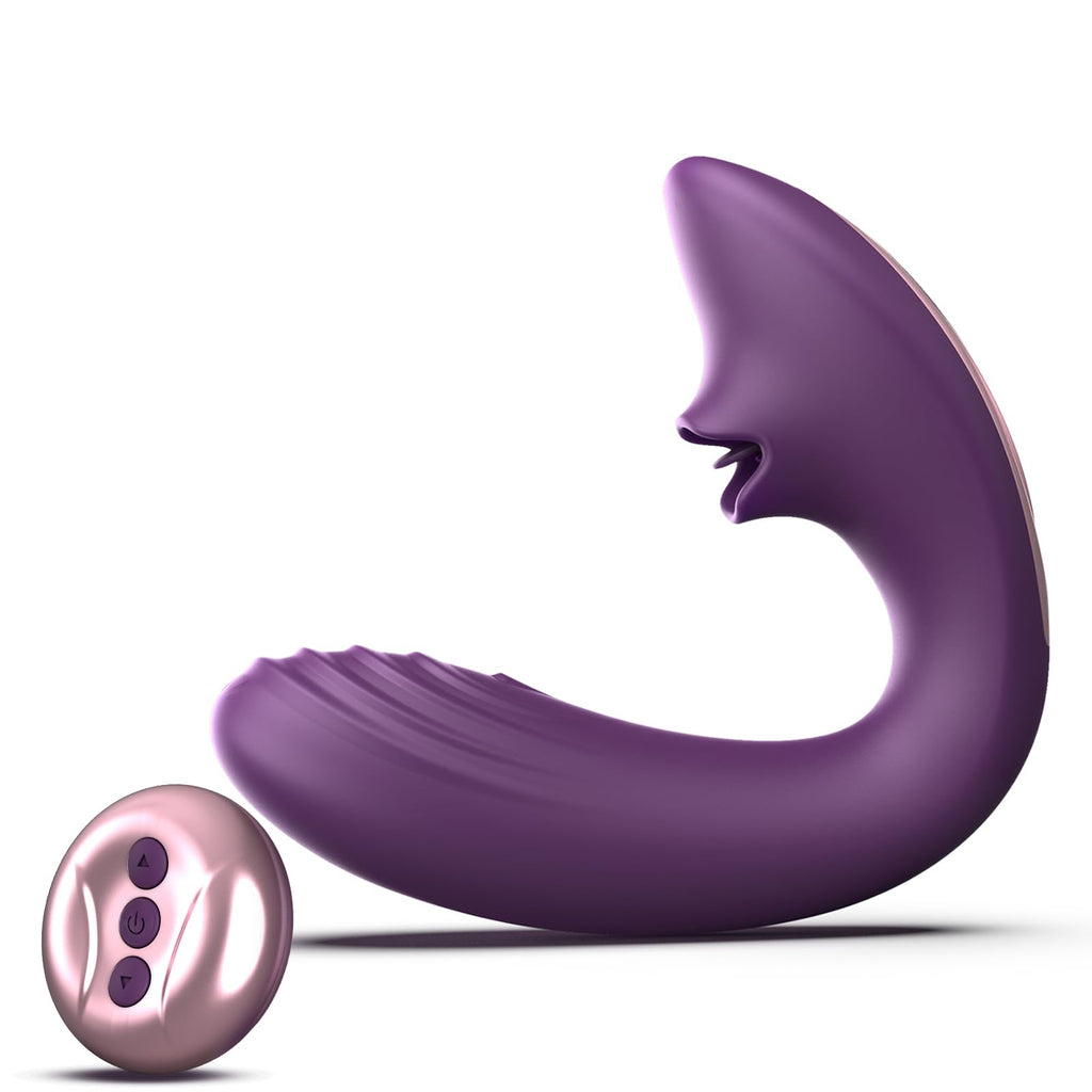 Tracy 's Dog Clitoral Licking G Spot Vibrator, Tongue Adult Toys with Remote Control for Women Couple Play, Vibrating Sex Toy fo