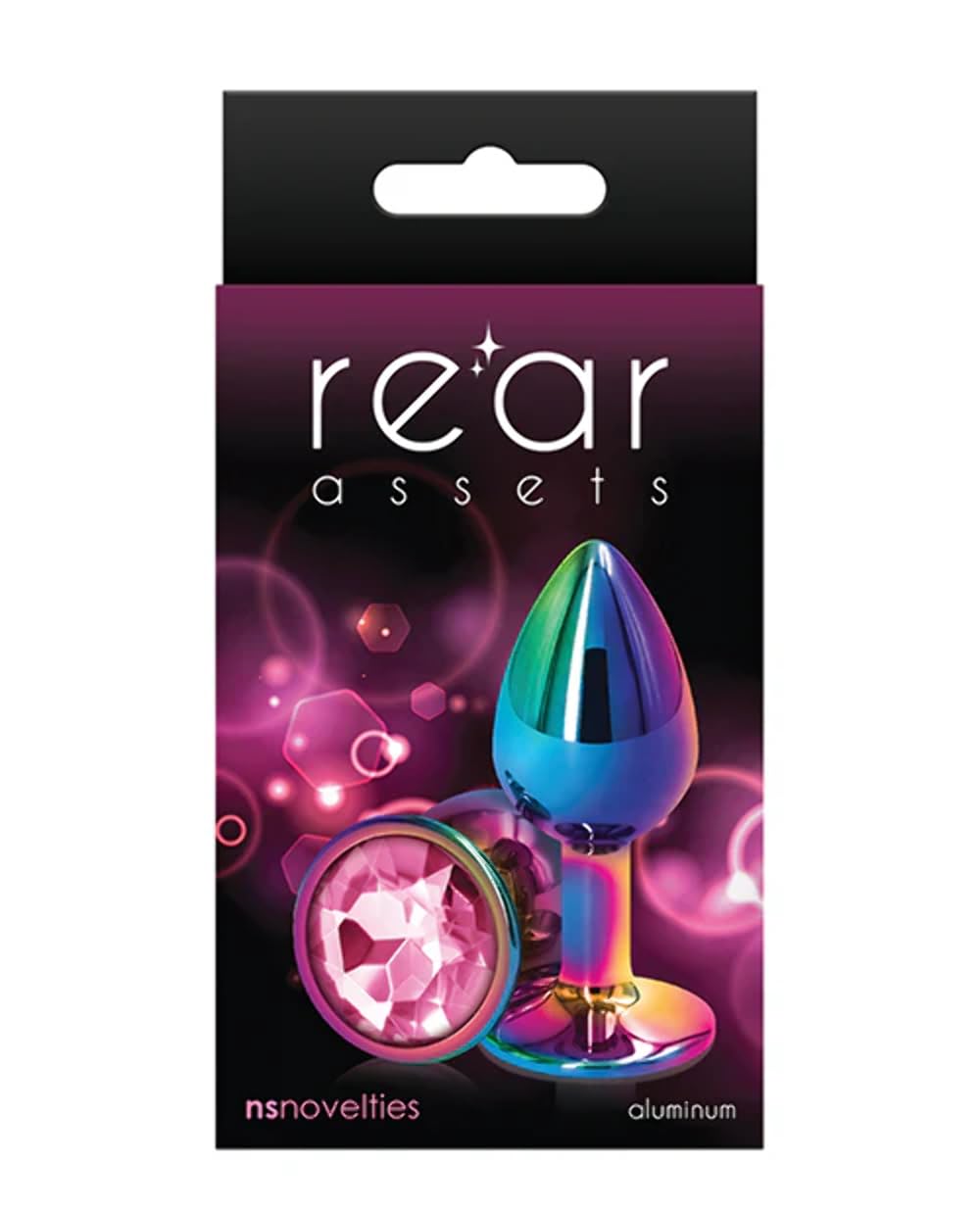Rear Assets Anal Butt Plug - Mulitcolor - Small - (Pink)