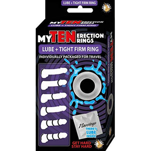 My Ten Erection Rings Tight Firm/Lube Cl