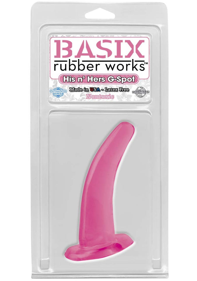 Basix Rubber Works 4.5-Inch His N Hers G-Spot Dong, Pink