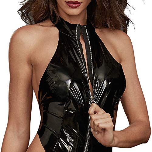 Dreamgirl Womens Plus Size Feline 4 Pc Teddy Lingerie Set, Black, One Size Us