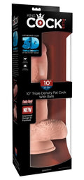 King Cock Plus 10 Triple Density Fat Cock with Balls