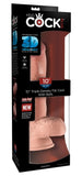 King Cock Plus Triple Density 10 Inch Fat Cock With Balls - Flesh
