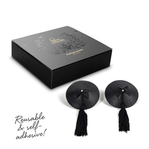 Bijoux Indiscrets Black Classic Burlesque Pasties  Nipple Covers For Women Reusable With Tassles Breast  Nipple Pasties Sexy