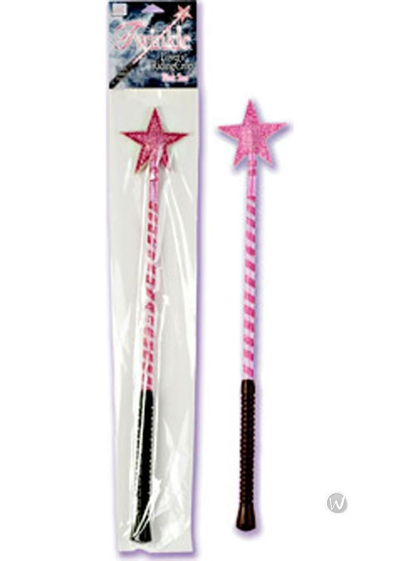 California Exotics Twinkle Lovers Riding Crop, Pink Star