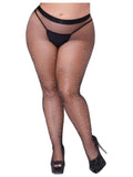 (D) BODY LANGUAGE CRYSTAL FIS STOCKINGS BLACK Q/S