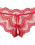 Dg Lace Tenga Open-Crotch Panty Red 1X