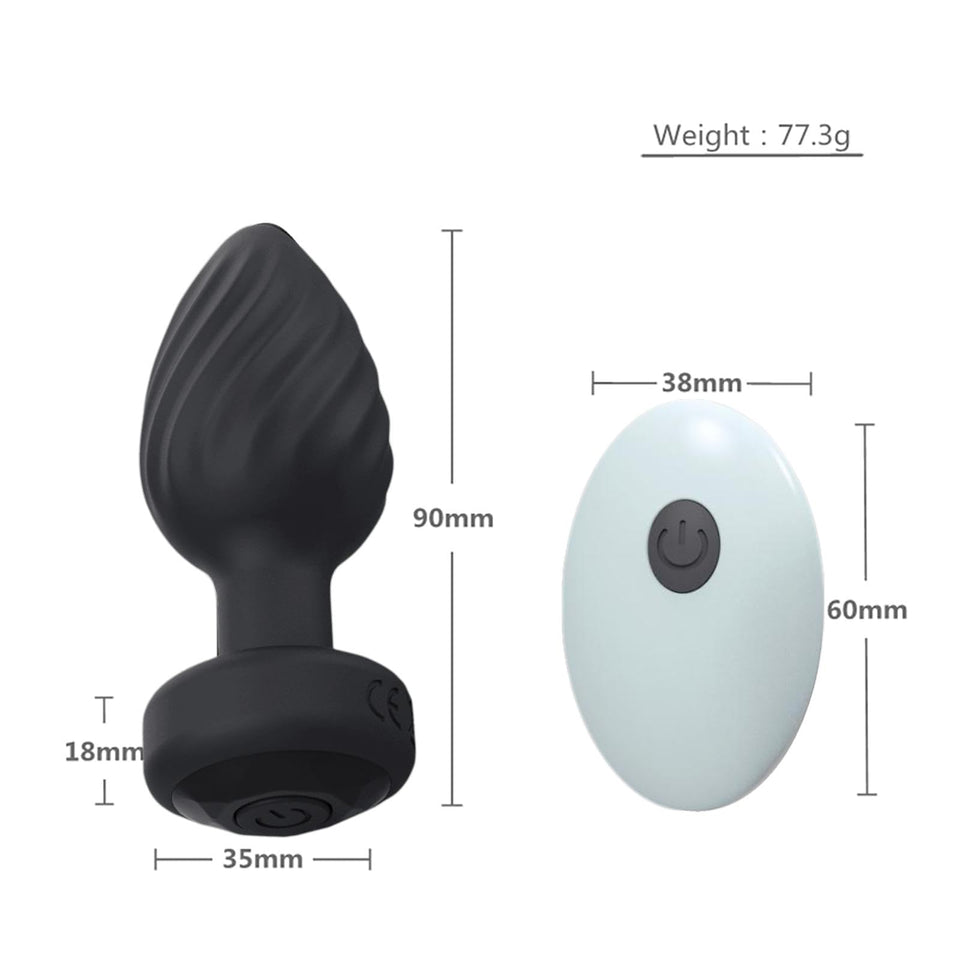 Wireless Remote Control Anal Plug - 10 Frequency Vibration, Rechargeable & Waterproof Adult Sex Toys for Men & Women, Butt Plug
