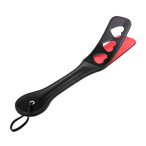 VENESUN Hearts Spanking Paddle for Adults, 12.8inch Faux Leather Slapper Paddle for Sex Play