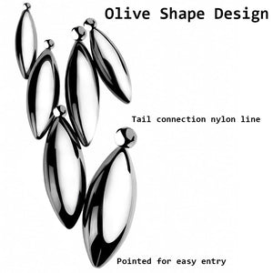 Heuceo Oval Bullet BDSM Urethral Sound Stainless Steel Penis Plug Bladder Dilators with Ring & Nylon Line Erotic SM Sex Toys Set