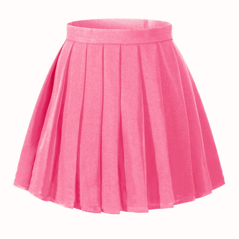 Beautifulfashionlife Womens Short Pleated Sexy Mini Anime Fancy Up Costumes(L,Rose red)