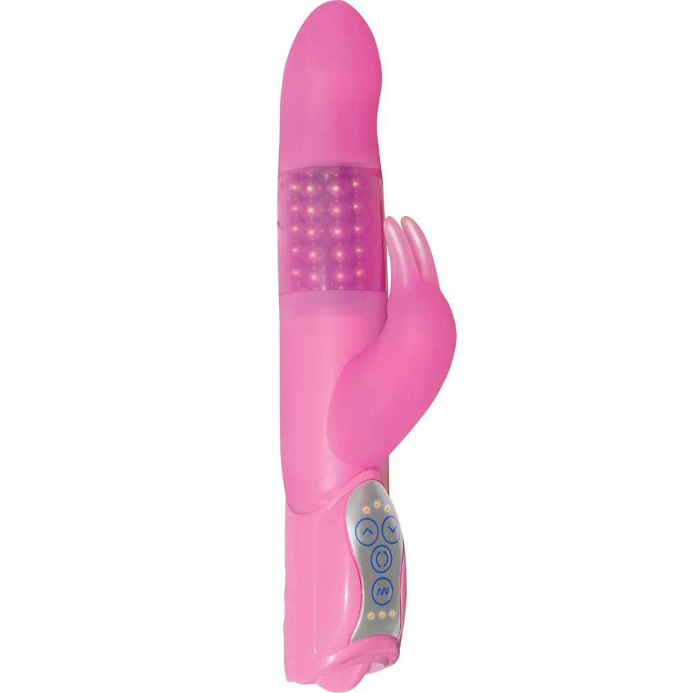Nasstoys Rotating G-Spot Rabbit Silicone Waterproof Vibrator, Pink, 7 Inch