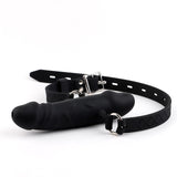 Penis Gag Silicone Dildo Gag Chastity Realistic Dildos Adjustable Belt BDSM Bondage Sex Toy