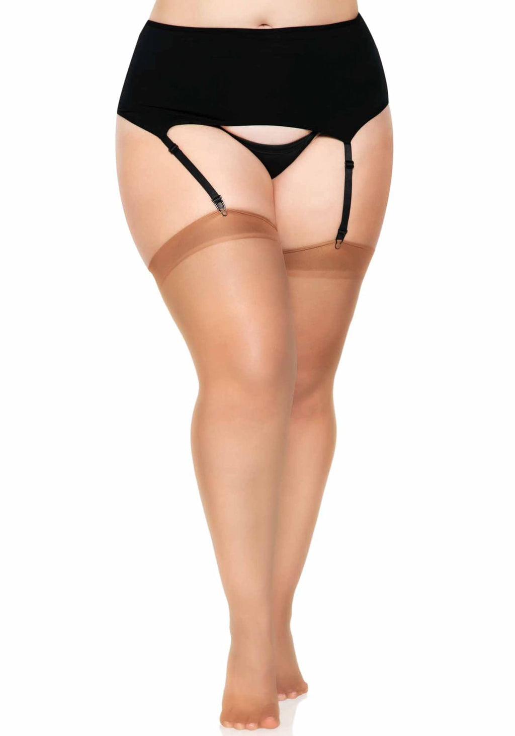 Leg Avenue Sheer Back Seam Stocking Tan Color