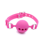 RYOZOCH Silicone Breathable Ball Gag for Adult Bondage Restraints Sex Play (Pink, 1.5in Ball)