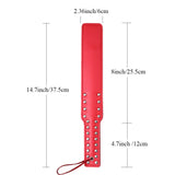 Quality Studded Spanking Paddles, 14.7inch Faux Leather Paddle for Adults Sex Play, Red