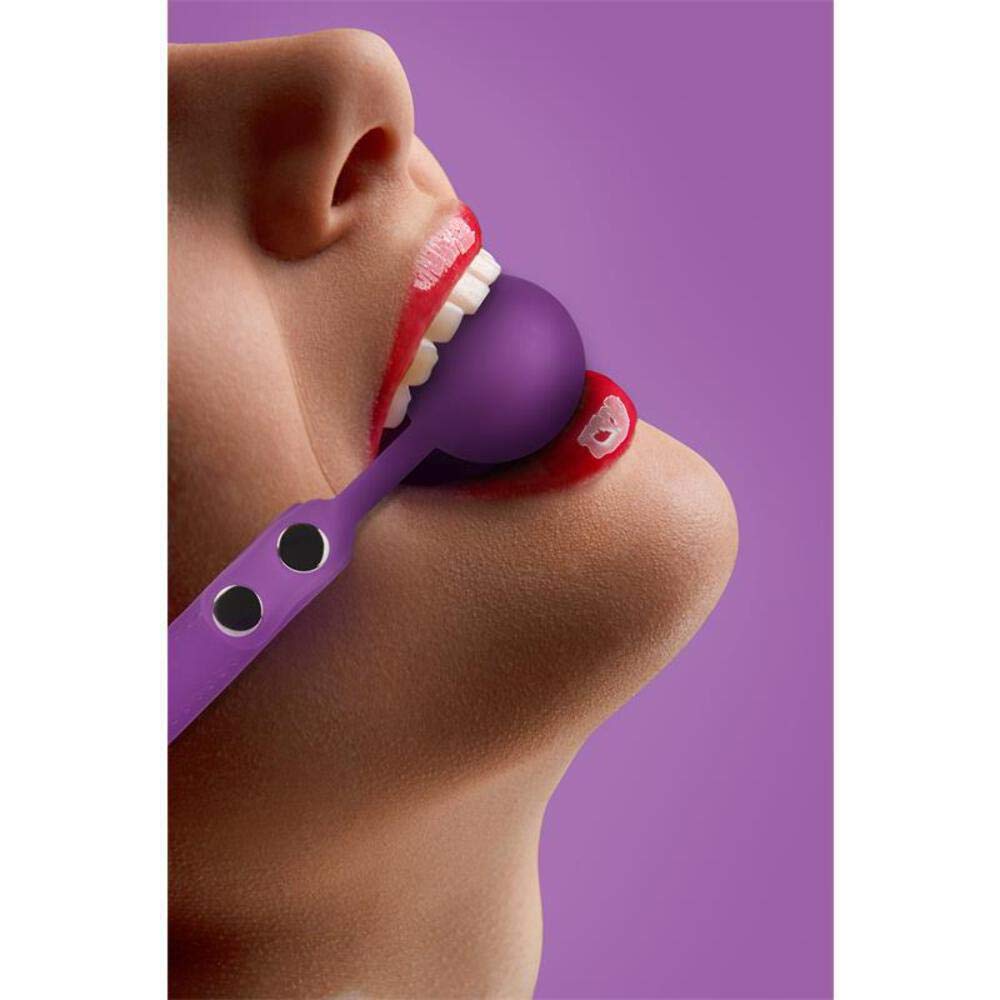 Shots - Ouch! Silicone Ball Gag - Purple