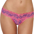Crotchless Lace V-Thong F Purple S/M