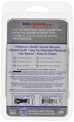 Doc Johnson Titanmen Silicone Cock Rings Double Pack, Blue