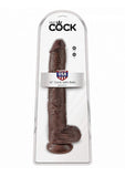 King Cock 14In Cock With Balls - Brown