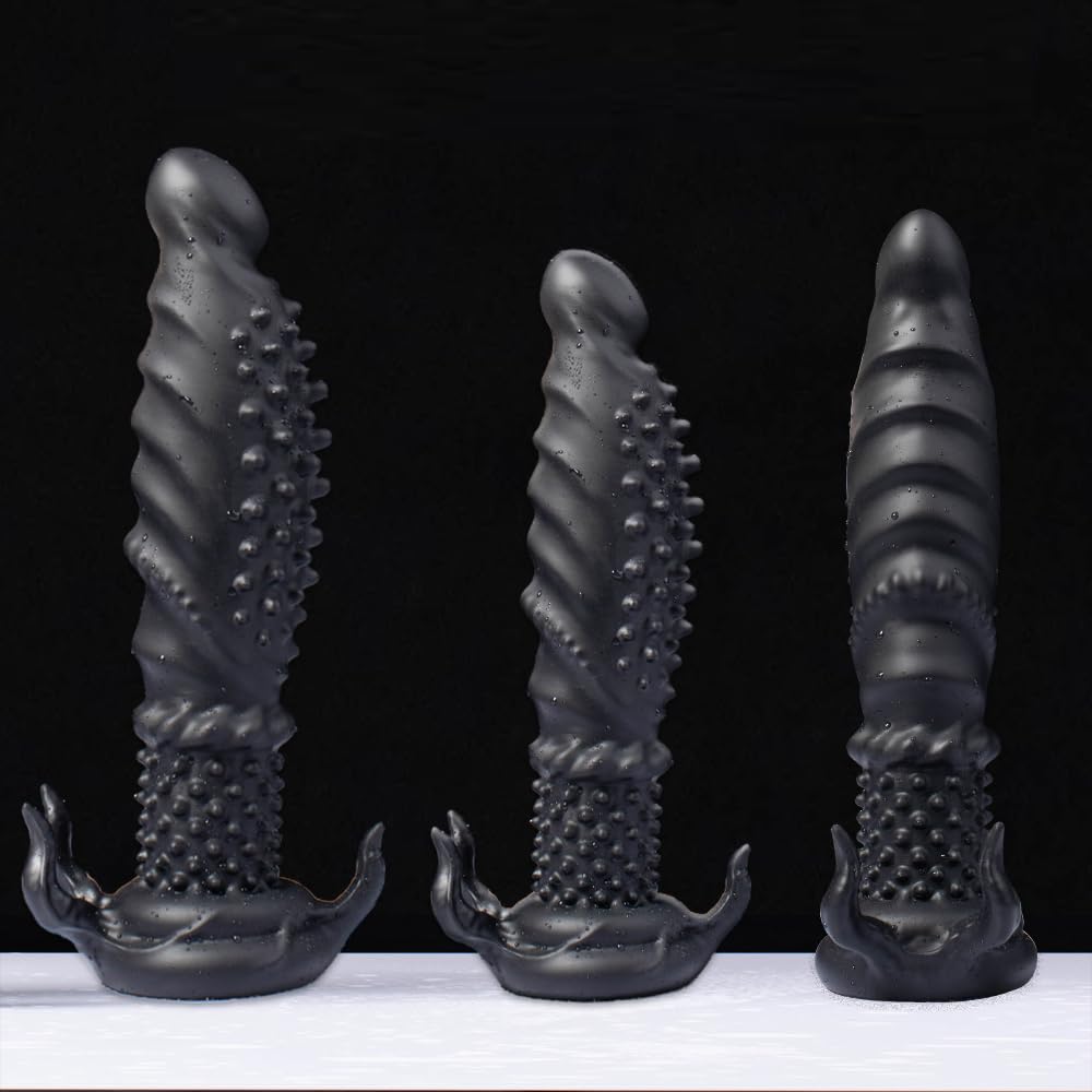 Devil 's Tentacle Dildo Liquid Silicone Anal Plug with Powerful Suction Cup G-Spot Stimulation Soft Monster Dildo Anal Plug Sex