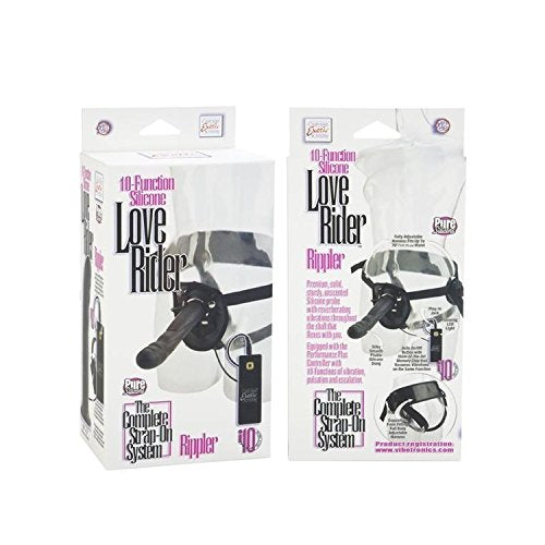California Exotic Novelties 10-Function Silicone Love Rider Rippler, Black