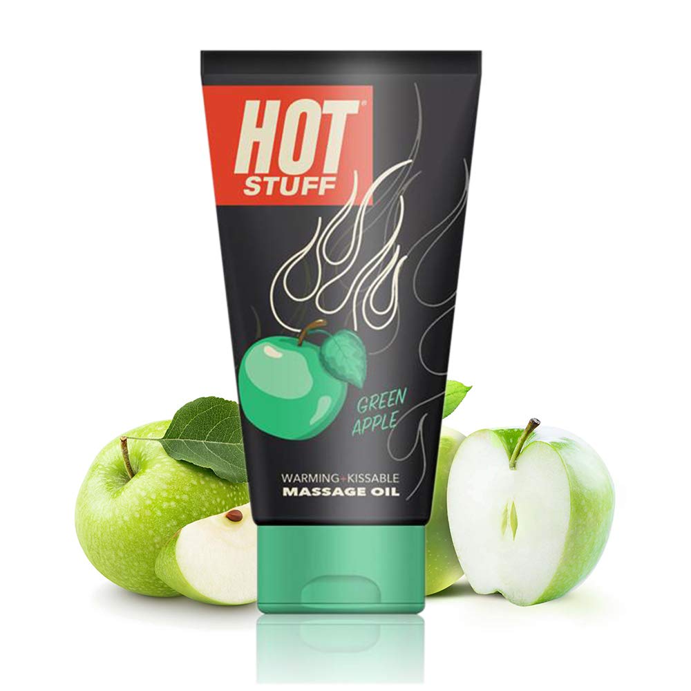 Topco Hot Stuff Warming Oil, Green Apple, 6 Fluid Ounce (177 Ml) Tube