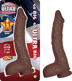 Nasstoys All American Ultra Whoopers Dong, Brown, Curved, 11 Inch