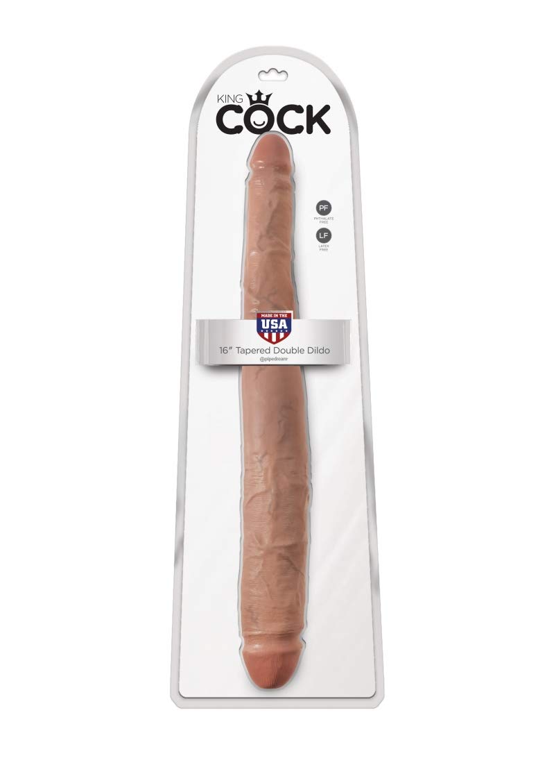 Pipedream Products King Cock 16 Inch Tapered Double Dildo, Tan