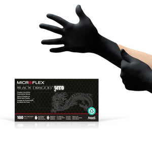 Microflex Bd1004Npf Examination Gloves Black Dragon Zero Powderfree Nitrile  100 Pack