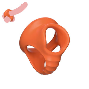 Testicle Toys Soft Testicle Crusher CBT Silicone Chastity Devices for Men Testicles Gag Scrotal Restraints Scrotum Sex Bondage B