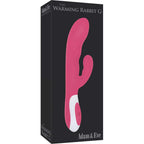 Adam & Eve Warming G Spot Rabbit Vibrator, Pink | Waterproof And Hypoallergenic Vibrator With Multiple Vibration Modes | 8.5 Inches Total Length