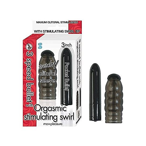 Brand New 3 Spd Bullet W/Orgasmic Stim Blk ''Item Type: Assorted Vibrators'' (Sold Per Each)