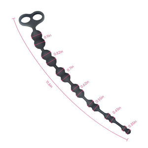 FST Anal Beads with 7 Double Balls, Anal Plug with Safe Pull Ring Sex Toys for Women Men