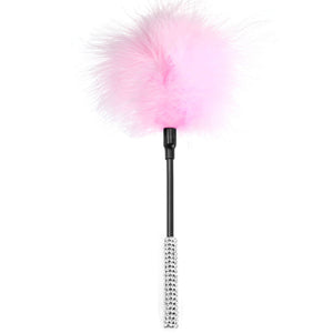 SM Adult Sexy Feather Teasing Toys Male and Female Role Play Tickling Romantic Sex Adult Toy with Diamond Handle(Pink)