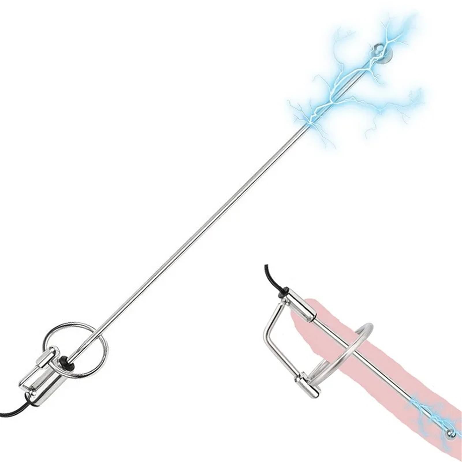 Stainless Steel Metal Urethral Plug with Penis Ring Male Exercise Masturbation Catheter Urethral Sound Sex Toy