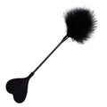 Flirting Feather Hand Pat Adult Sex Products SM Heart Shaped Beater Romantic Sexy Toys(Black)