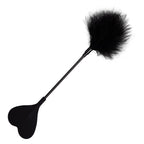 Flirting Feather Hand Pat Adult Sex Products SM Heart Shaped Beater Romantic Sexy Toys(Black)