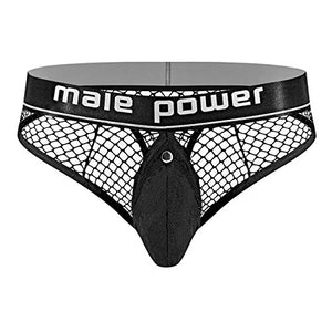 Mp Cock Pit Net Cock Ring Thong Blk Sm