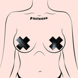Pastease Plus X Faux Latex Black Crosses