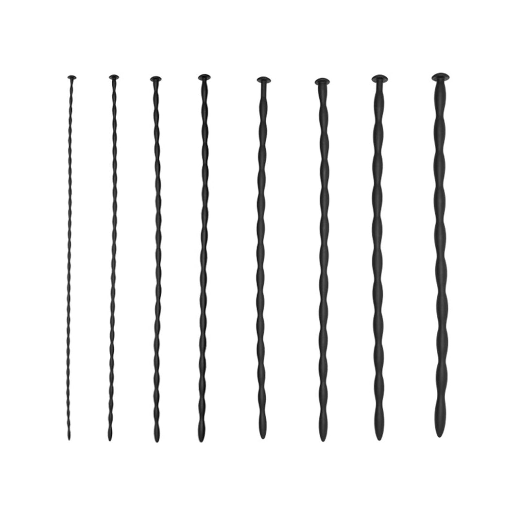 8Pcs Silicone Horse Eye Plug Male Urethral Stimulation Masturbation Device Threaded Urethral Plug Set Erotic Adult Products