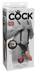 King Cock 11\ Hollow Strap on Suspender System -  Flesh