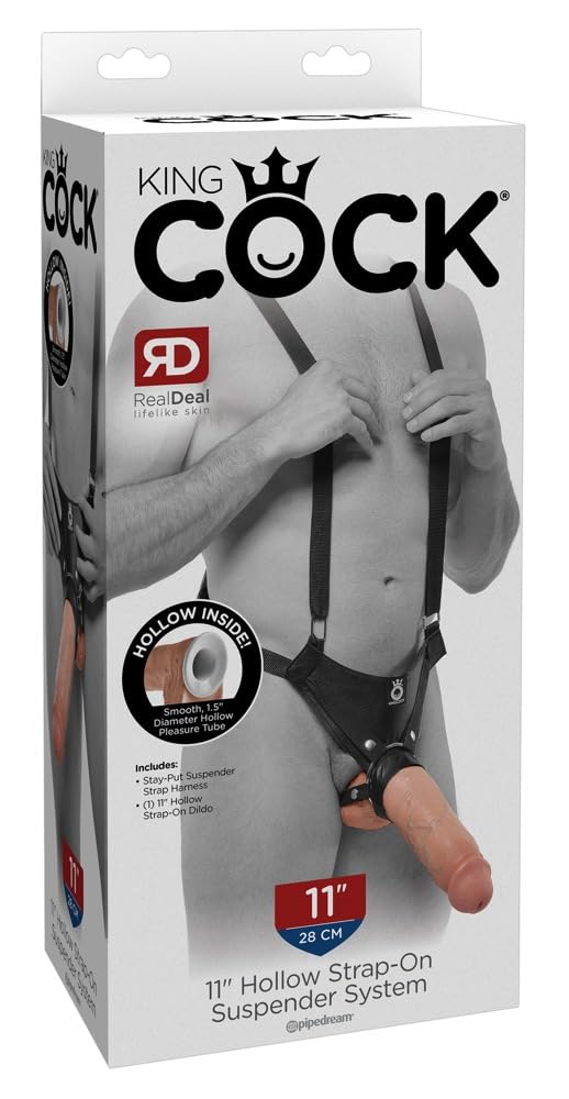 King Cock 11\ Hollow Strap on Suspender System -  Flesh
