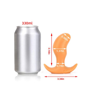 Super Soft Anal Plug, Sex Factory Flexible Liquid Silicone Butt Plug Prostate Massage G-spot Dildo Anal Trainer Kit (S)