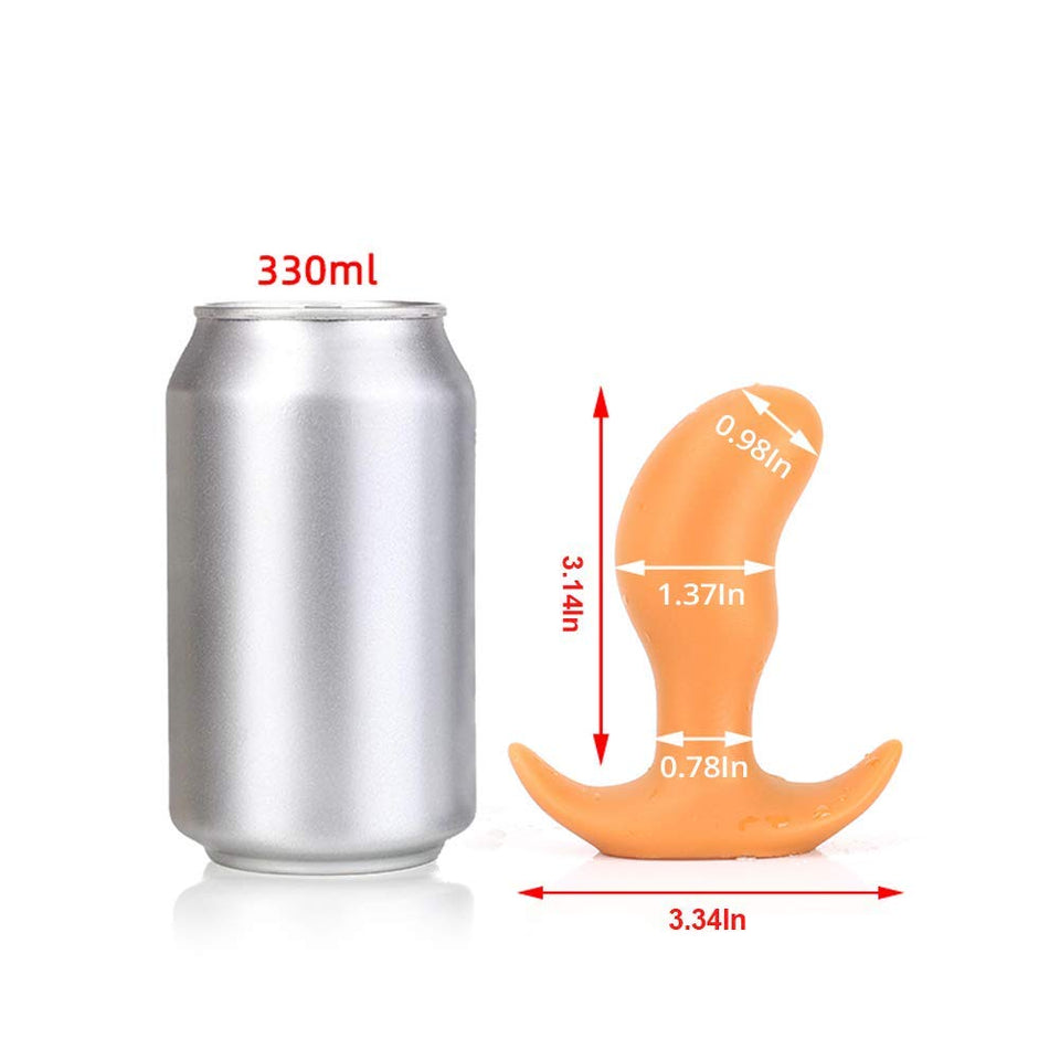Super Soft Anal Plug, Sex Factory Flexible Liquid Silicone Butt Plug Prostate Massage G-spot Dildo Anal Trainer Kit (S)