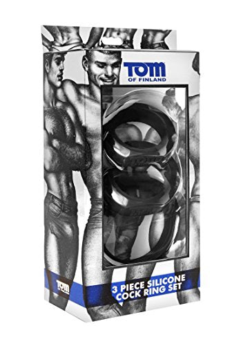 Tom Of Finland 3 Piece Silicone Cock Ring Set