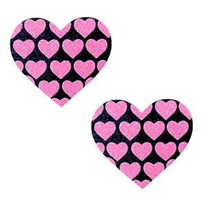 Neva Nude Pasty Hearts On Heart Uv Pk/Bk